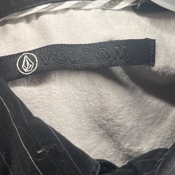 Kids Volcom Short Sleeve Button Down Striped Shirt - Picture 3 of 3